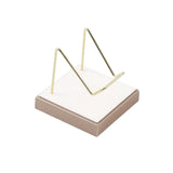 Maxbell Multifunctional Arm Display Stand Holder Placement Racks for Rocks Office L(white champagne)