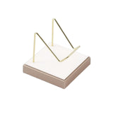 Maxbell Multifunctional Arm Display Stand Holder Placement Racks for Rocks Office L(white champagne)