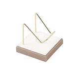Maxbell Multifunctional Arm Display Stand Holder Placement Racks for Rocks Office L(white champagne)