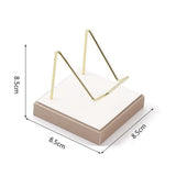 Maxbell Multifunctional Arm Display Stand Holder Placement Racks for Rocks Office L(white champagne)