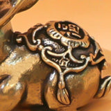 Maxbell Brass Miniature Rabbit Statue Party Supplies for Desktop Bedroom Decoration