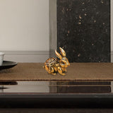 Maxbell Brass Miniature Rabbit Statue Party Supplies for Desktop Bedroom Decoration