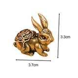 Maxbell Brass Miniature Rabbit Statue Party Supplies for Desktop Bedroom Decoration