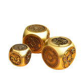 Maxbell Chinese Brass Miniature Decoration 6 Sided Carved Ornaments Collectible Size S