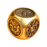 Maxbell Chinese Brass Miniature Decoration 6 Sided Carved Ornaments Collectible Size S