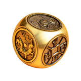 Maxbell Chinese Brass Miniature Decoration 6 Sided Carved Ornaments Collectible Size S