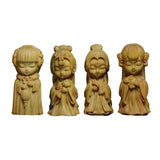 Maxbell Carved Four Beauties Ornament Decorations Cute for Display Sculpture Gifts
