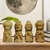 Maxbell Carved Four Beauties Ornament Decorations Cute for Display Sculpture Gifts