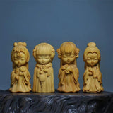 Maxbell Carved Four Beauties Ornament Decorations Cute for Display Sculpture Gifts