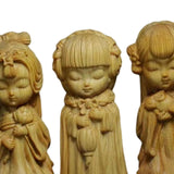 Maxbell Carved Four Beauties Ornament Decorations Cute for Display Sculpture Gifts