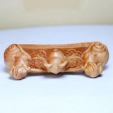 Maxbell Wood Small Bunny Figurine Animal Sculpture for Table Spring Festival