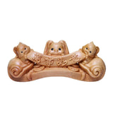 Maxbell Wood Small Bunny Figurine Animal Sculpture for Table Spring Festival