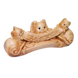 Maxbell Wood Small Bunny Figurine Animal Sculpture for Table Spring Festival