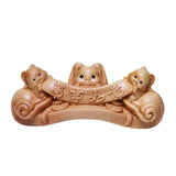 Maxbell Wood Small Bunny Figurine Animal Sculpture for Table Spring Festival