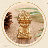 Maxbell Sitting Buddha Statue Scene Layout Props for Office Housewarming Study