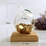 Maxbell Piggy Bank Cute Figurine Statue Transparent Money Box for Office Shelf