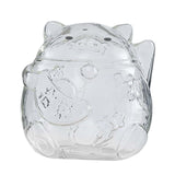 Maxbell Clear Lucky Cat Piggy Bank Ornaments Saving Money Box Glass for party