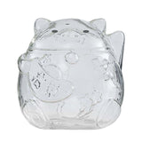 Maxbell Clear Lucky Cat Piggy Bank Ornaments Saving Money Box Glass for party