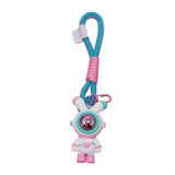 Maxbell Cartoon Keyring Car Key Delicate Space Robot for Gifts Decorations Pink