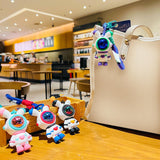 Maxbell Cartoon Keyring Car Key Delicate Space Robot for Gifts Decorations Blue