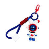 Maxbell Cartoon Keyring Car Key Delicate Space Robot for Gifts Decorations Blue