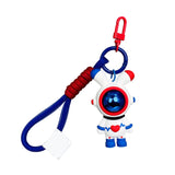 Maxbell Cartoon Keyring Car Key Delicate Space Robot for Gifts Decorations Blue