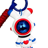 Maxbell Cartoon Keyring Car Key Delicate Space Robot for Gifts Decorations Blue
