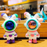 Maxbell Cartoon Keyring Car Key Delicate Space Robot for Gifts Decorations Violet