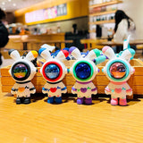 Maxbell Cartoon Keyring Car Key Delicate Space Robot for Gifts Decorations Violet