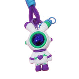 Maxbell Cartoon Keyring Car Key Delicate Space Robot for Gifts Decorations Violet