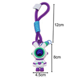 Maxbell Cartoon Keyring Car Key Delicate Space Robot for Gifts Decorations Violet