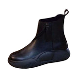 Maxbell Comfortable Short Boots Women Shoes Ankle Boots with Zipper for Women Gifts 5 Black