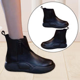 Maxbell Comfortable Short Boots Women Shoes Ankle Boots with Zipper for Women Gifts 5 Black