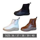 Maxbell Comfortable Short Boots Women Shoes Ankle Boots with Zipper for Women Gifts 5 Black