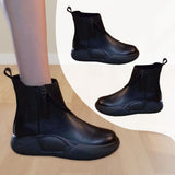 Maxbell Comfortable Short Boots Women Shoes Ankle Boots with Zipper for Women Gifts 6 Black