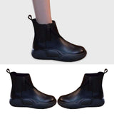 Maxbell Comfortable Short Boots Women Shoes Ankle Boots with Zipper for Women Gifts 9 Black