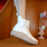 Maxbell Comfortable Short Boots Women Shoes Ankle Boots with Zipper for Women Gifts White Color 5