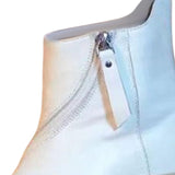Maxbell Comfortable Short Boots Women Shoes Ankle Boots with Zipper for Women Gifts White Color 5