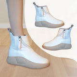 Maxbell Comfortable Short Boots Women Shoes Ankle Boots with Zipper for Women Gifts White Color 5