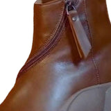 Maxbell Comfortable Short Boots Women Shoes Ankle Boots with Zipper for Women Gifts 6 Brown