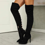 Maxbell Women Over The Knee Boots High Heel Long Boots Casual for Party Home Outdoor 42