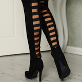 Maxbell Women Over The Knee Boots High Heel Long Boots Casual for Party Home Outdoor 42