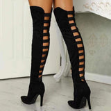 Maxbell Women Over The Knee Boots High Heel Long Boots Casual for Party Home Outdoor 42