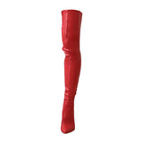Maxbell Casual Thigh High Boots Warmer Accessories Womens for Party Home Wedding 38 red