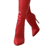 Maxbell Casual Thigh High Boots Warmer Accessories Womens for Party Home Wedding 38 red