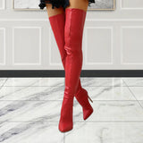 Maxbell Casual Thigh High Boots Warmer Accessories Womens for Party Home Wedding 39 red