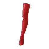 Maxbell Casual Thigh High Boots Warmer Accessories Womens for Party Home Wedding 40 red