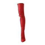 Maxbell Casual Thigh High Boots Warmer Accessories Womens for Party Home Wedding 40 red