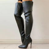 Maxbell Casual Thigh High Boots Warmer Accessories Womens for Party Home Wedding 41 black