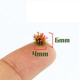 Maxbell Artificial DIY Miniature Flower Cluster Model for Decoration Red